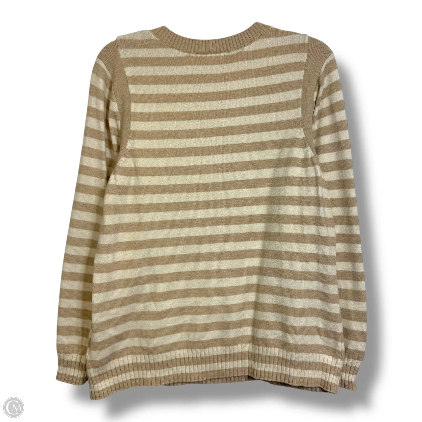 Sweater By Lane Bryant In Tan & White, Size: 1x