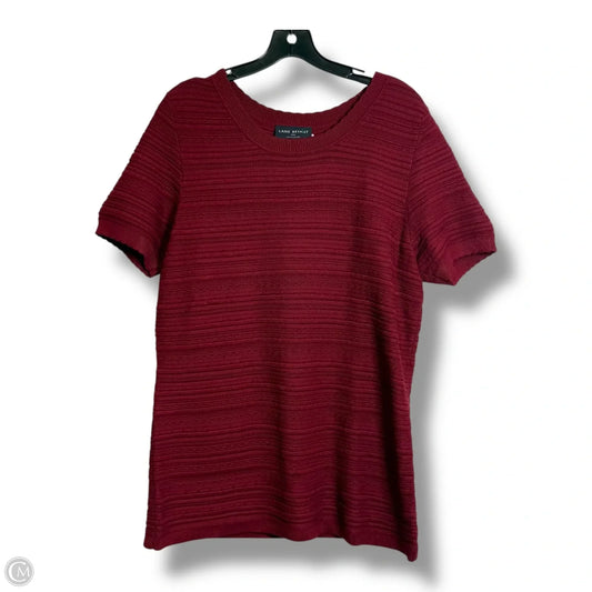 Sweater Short Sleeve By Lane Bryant In Red, Size: L
