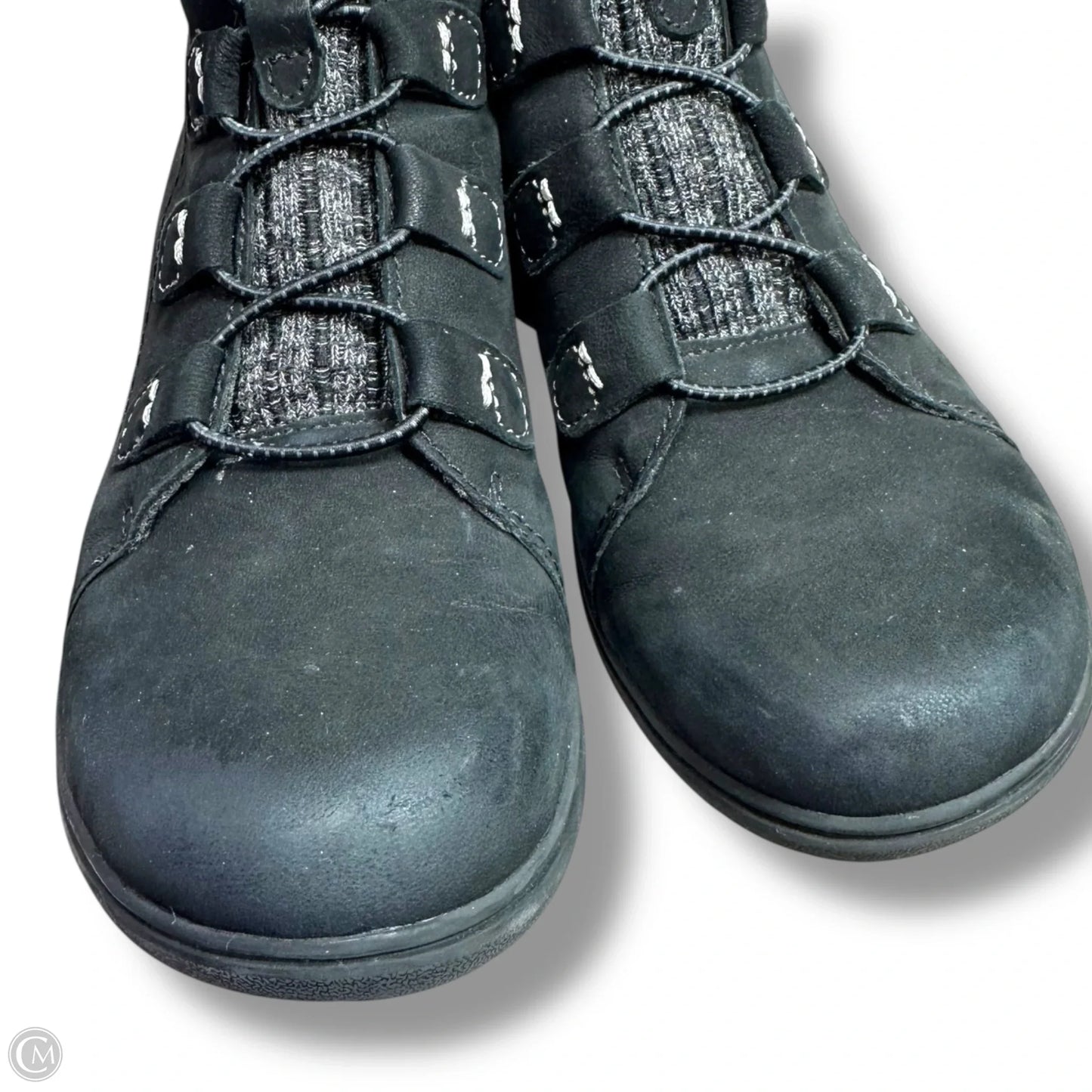 Boots Ankle Flats By Clarks In Black, Size: 9