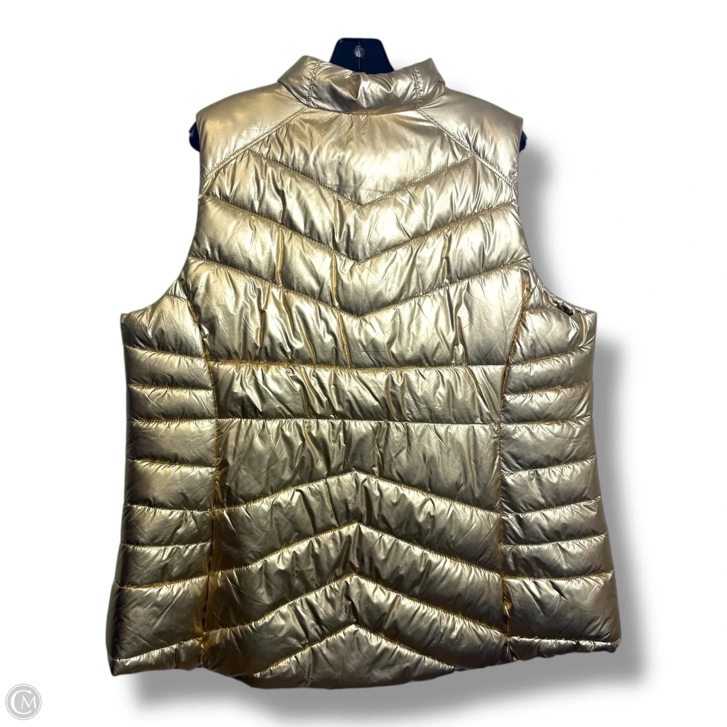 Vest Puffer & Quilted By Livi Active In Gold, Size: 2x