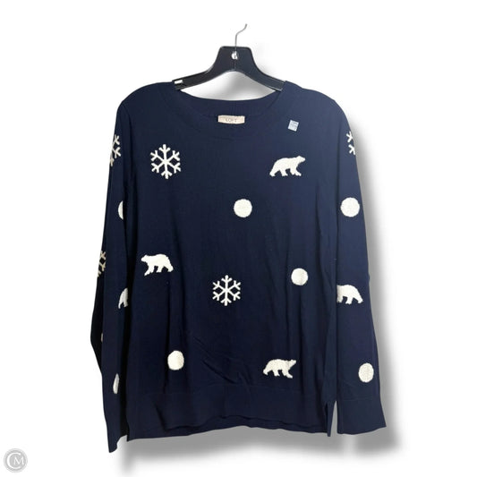 Sweater By Loft In Navy, Size: L