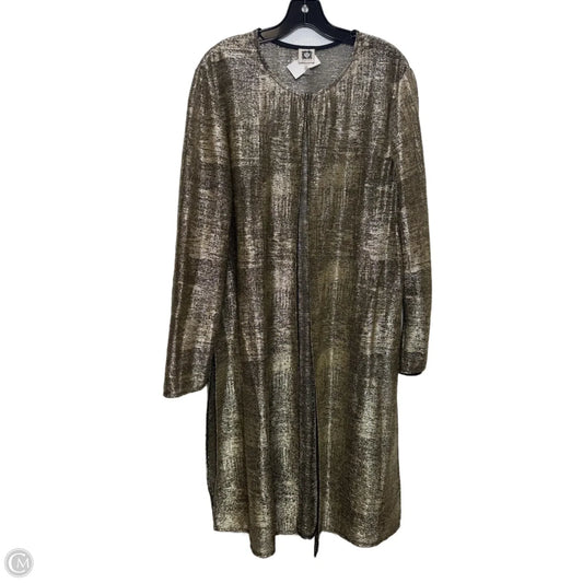 Cardigan By Anne Klein In Gold, Size: Xl