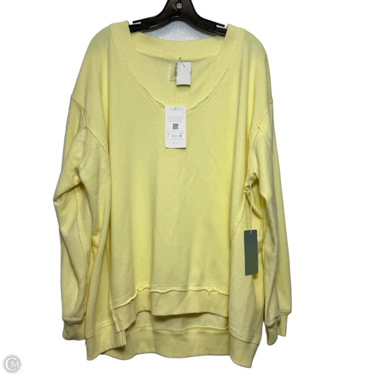 Oversized Sweatshirt Crewneck By As Revival In Yellow, Size: M