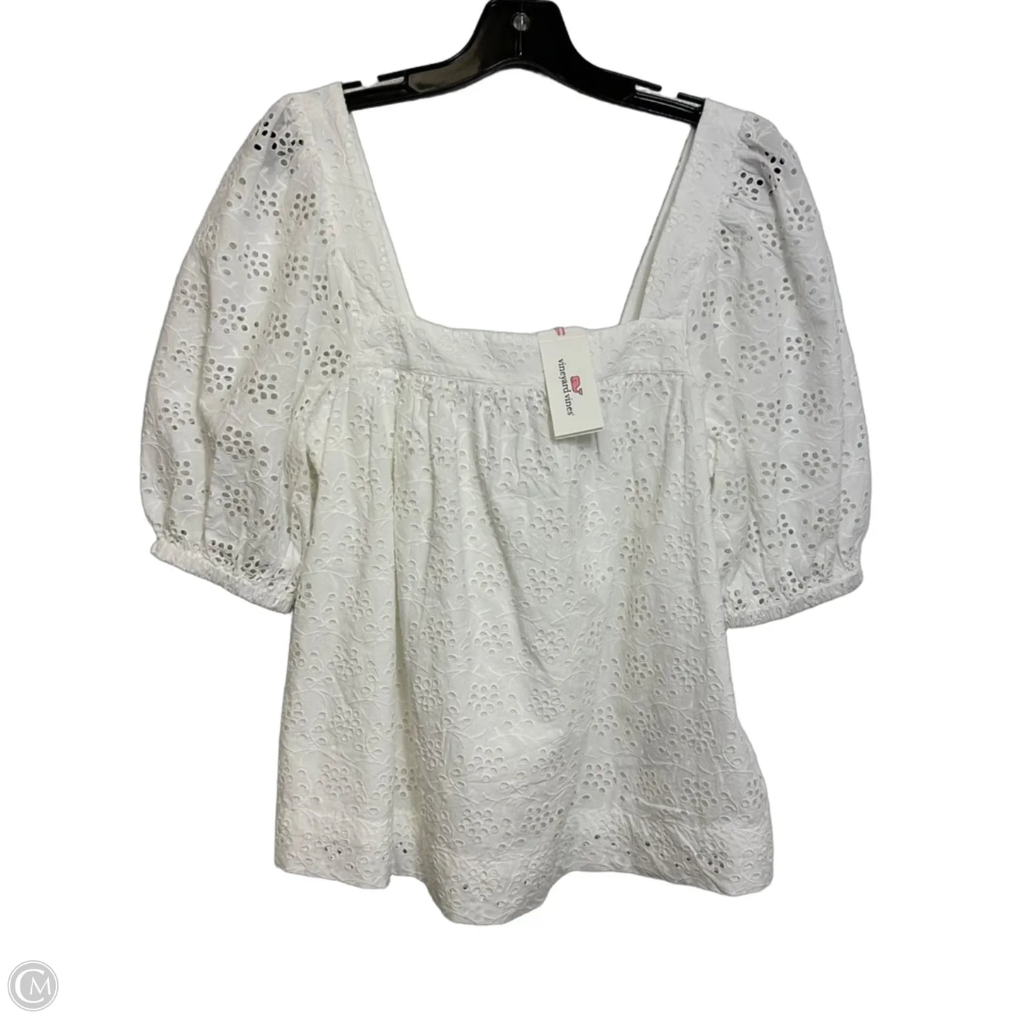 Top Short Sleeve By Vineyard Vines In White, Size: Xs