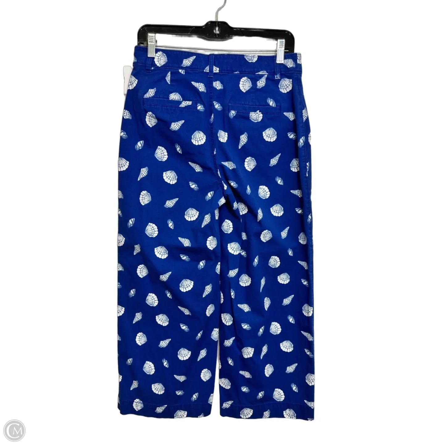 Pants Cropped By Loft In Blue & White, Size: 4