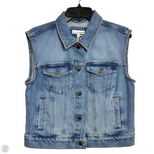 Vest Other By Loft In Blue Denim, Size: S