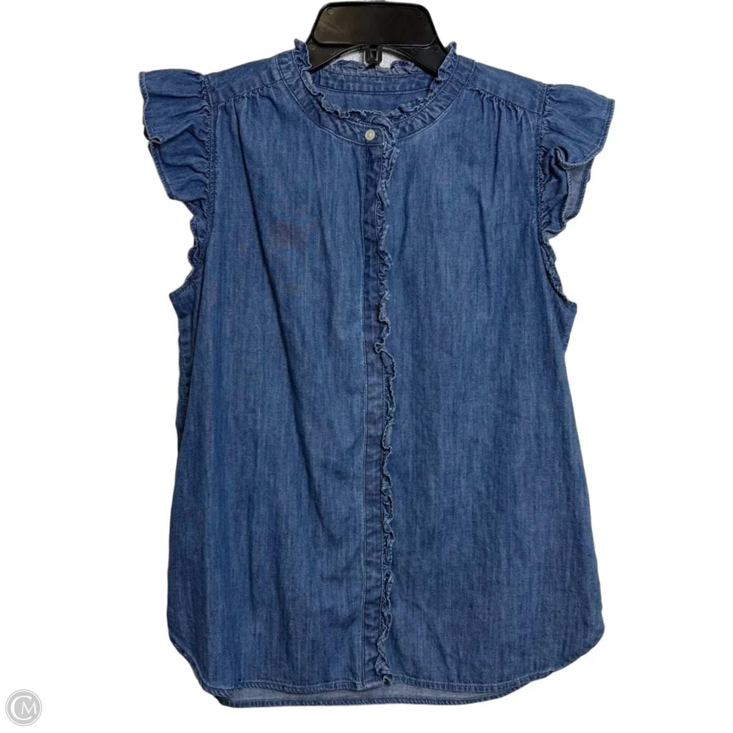 Top Sleeveless By Loft In Blue Denim, Size: Xs