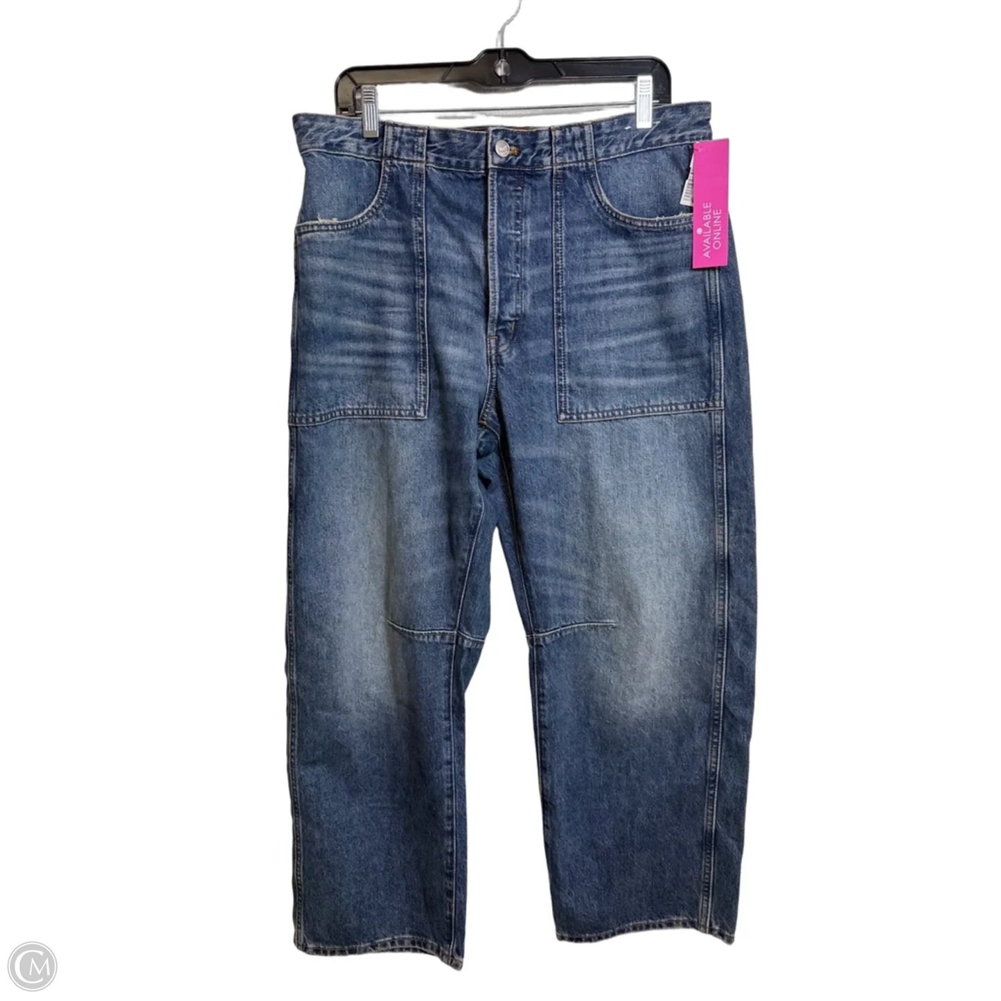Jeans Wide Leg By Madewell In Blue Denim, Size: 10