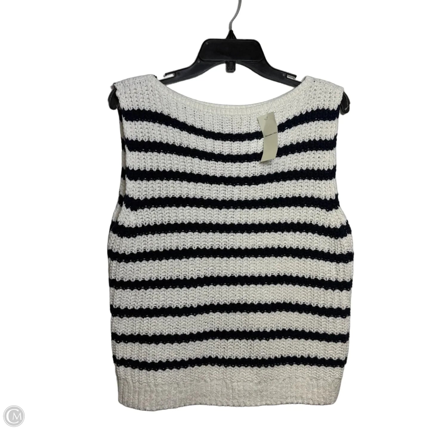 Top Sleeveless By Abercrombie And Fitch In Striped Pattern, Size: M