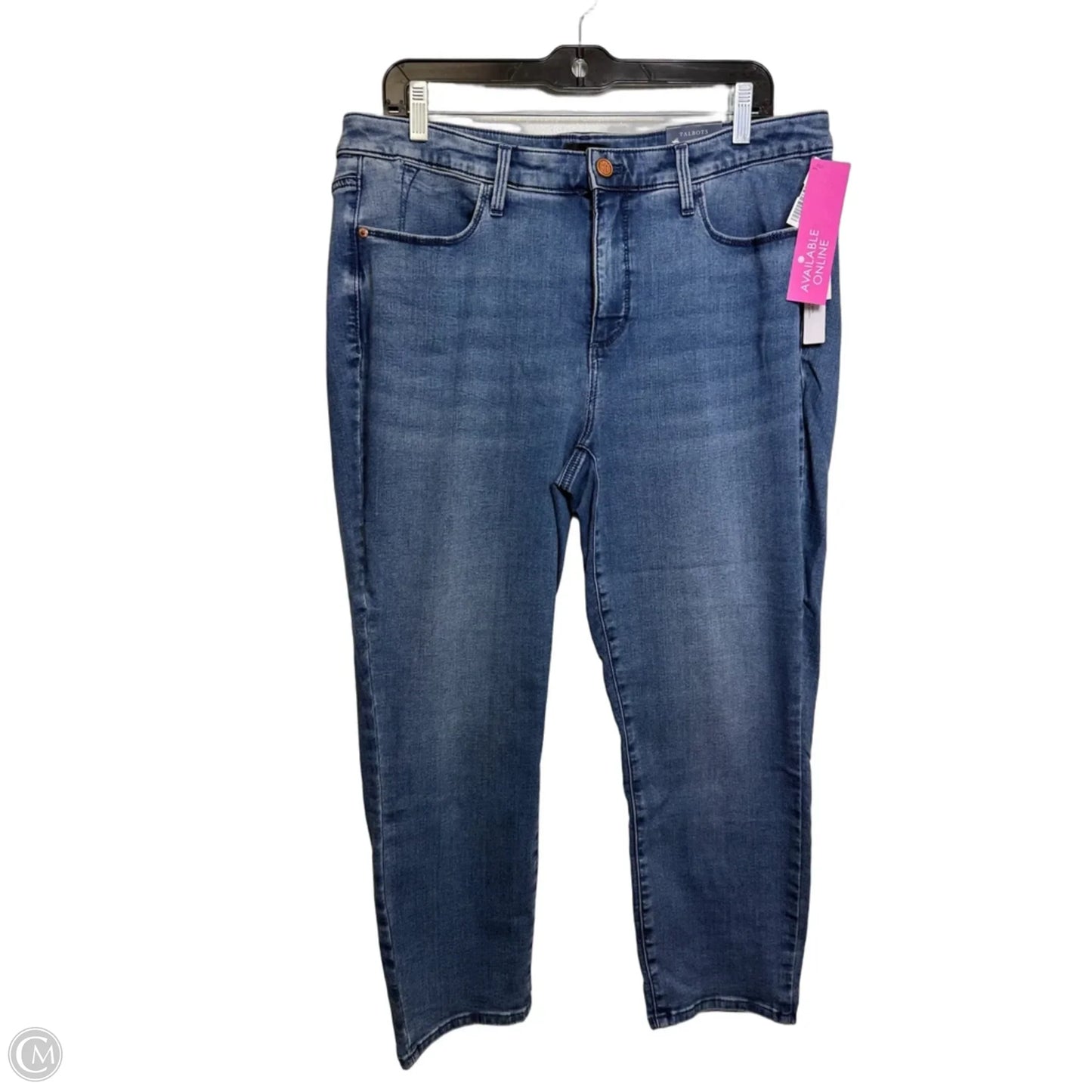 Jeans Cropped By Talbots In Blue Denim, Size: 14