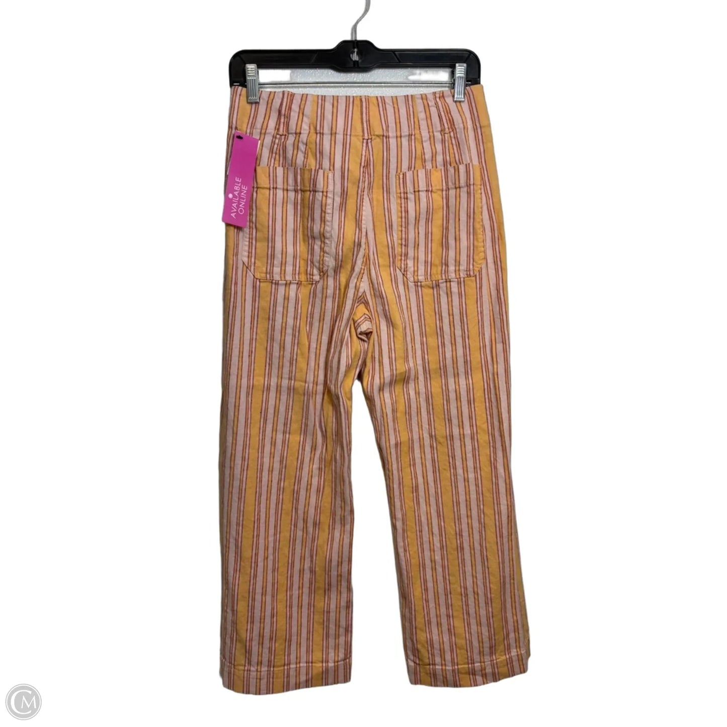 Pants Linen By Maeve In Orange & Pink, Size: 6
