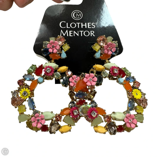 Watusi crystal floral wreath statement Earrings Dangle/drop By J. Crew
