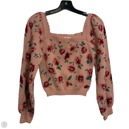 Sweater By Clothes Mentor In Floral Print, Size: M