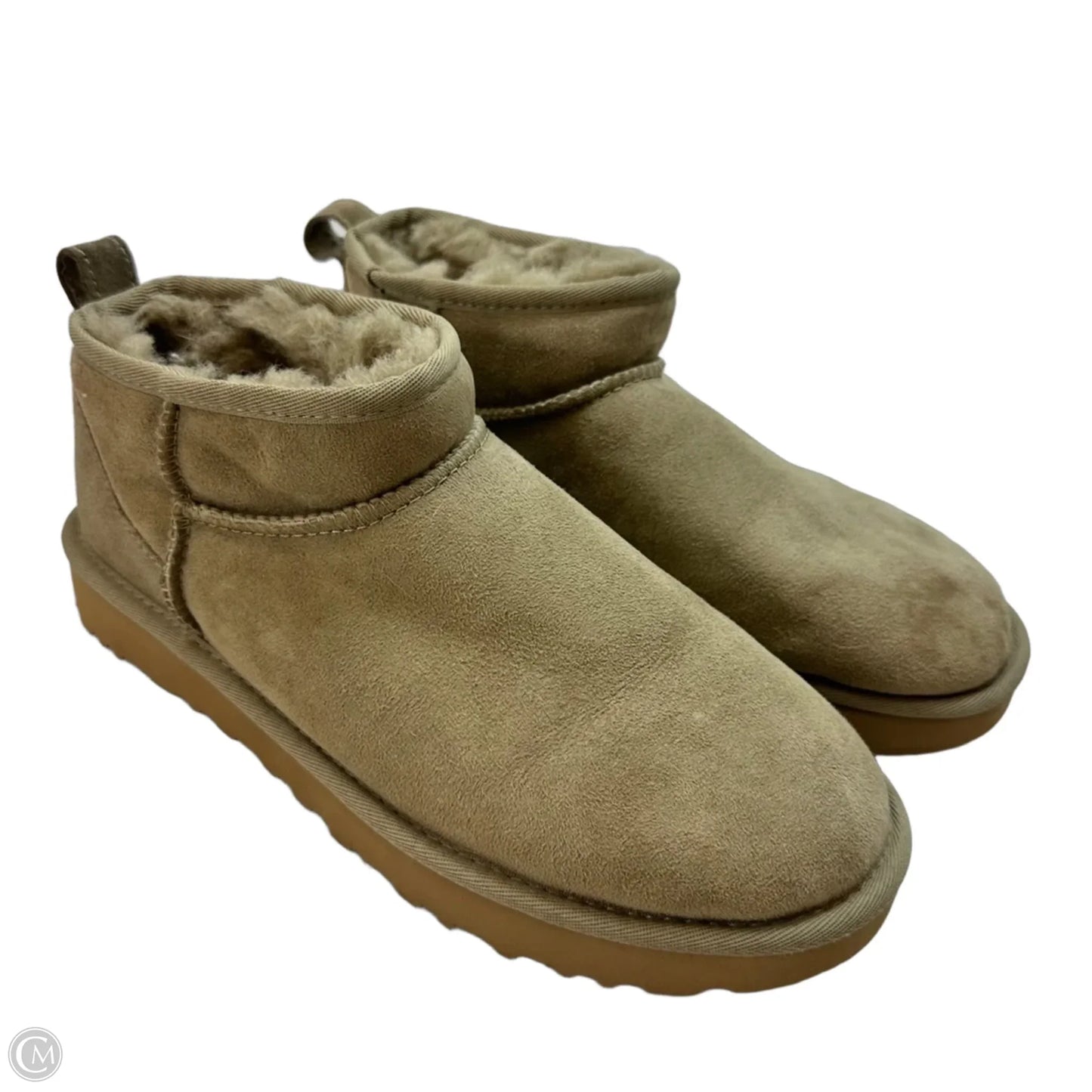 Mini Boots Designer By Ugg In Tan, Size: 9