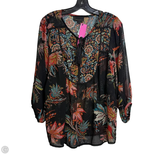 Top 3/4 Sleeve By Jeans By Buffalo In Multi-colored, Size: M