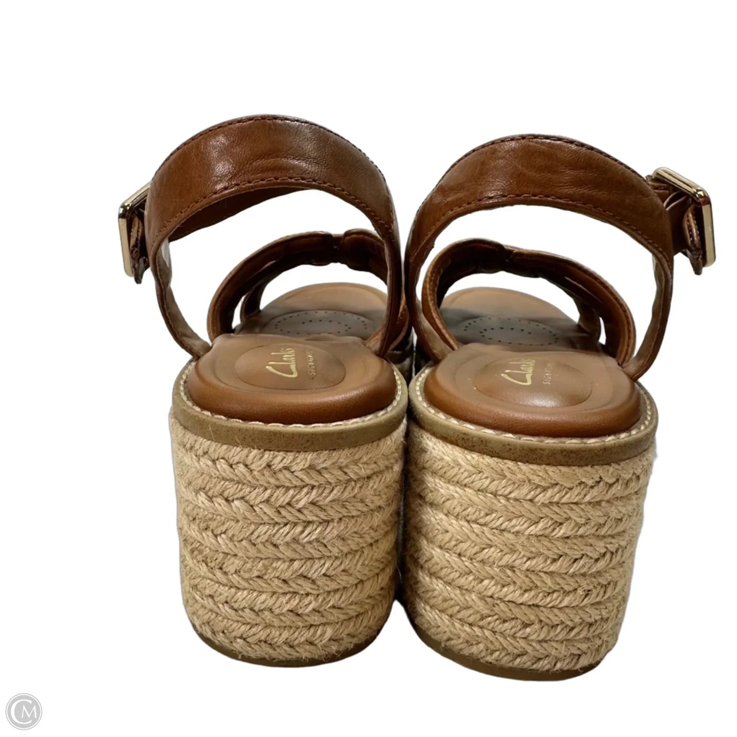 Sandals Flats By Clarks In Tan, Size: 8