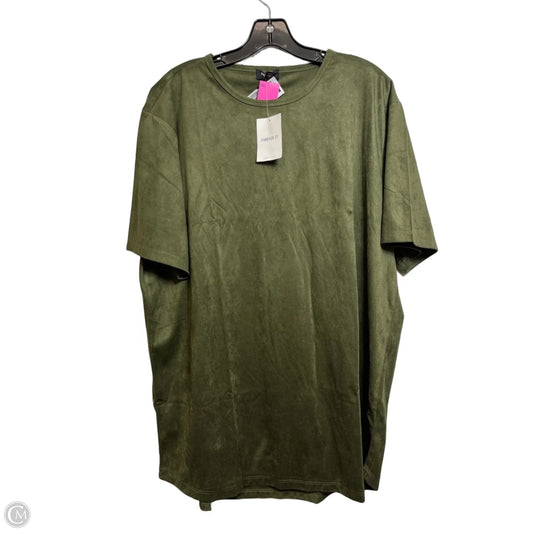 Top Short Sleeve By Forever 21 In Green, Size: Xxl