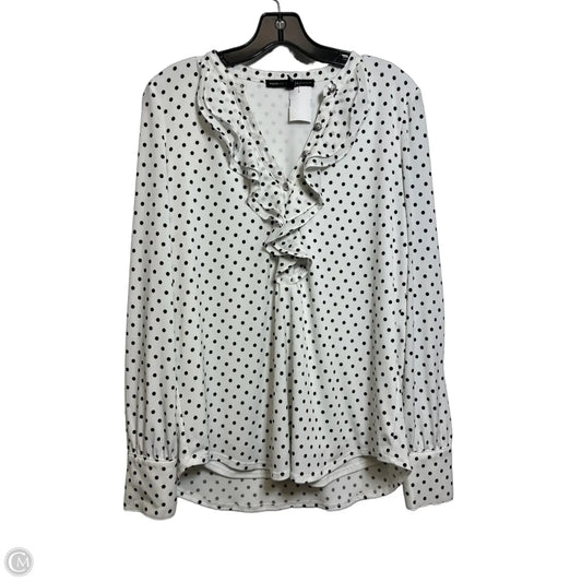 Top Long Sleeve By White House Black Market In White, Size: M