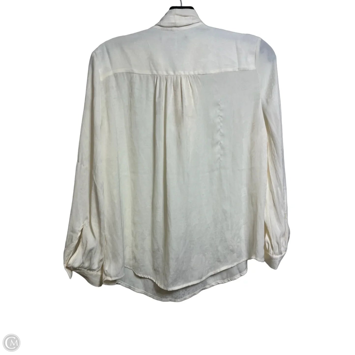 Top Long Sleeve By Banana Republic In Ivory, Size: S