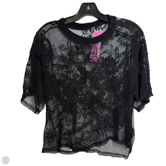Top Short Sleeve By Anthropologie In Black, Size: Xs