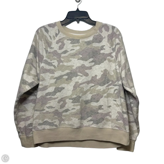 Sweatshirt Crewneck By Old Navy In Camouflage Print, Size: L
