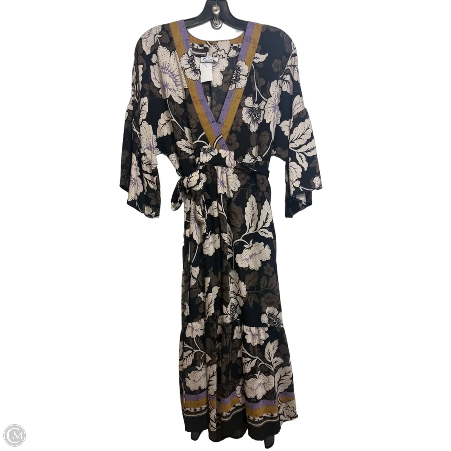 Dress Casual Maxi By Sofia By Sofia Vergara In Black & Cream, Size: L