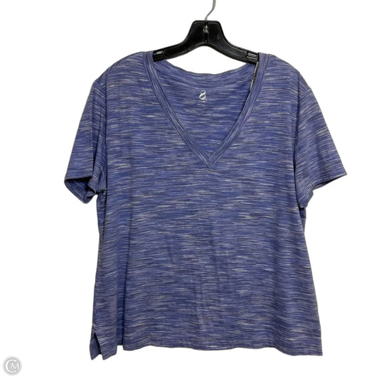 Athletic Top Short Sleeve By Lou And Grey In Blue, Size: L