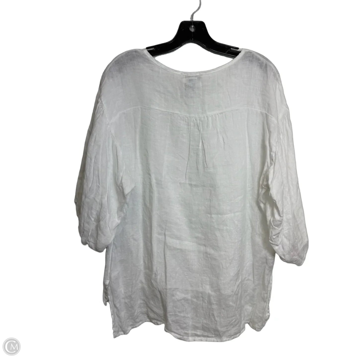 Top 3/4 Sleeve Basic By Clothes Mentor In White, Size: S