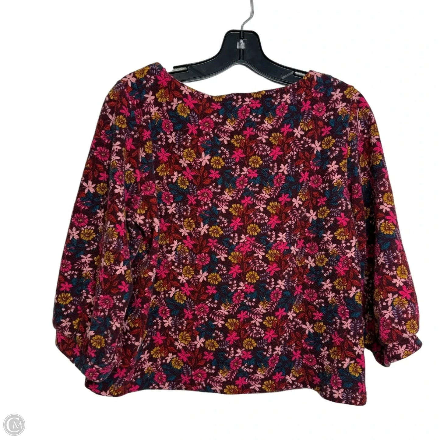 Top 3/4 Sleeve By Maeve In Floral Print, Size: M
