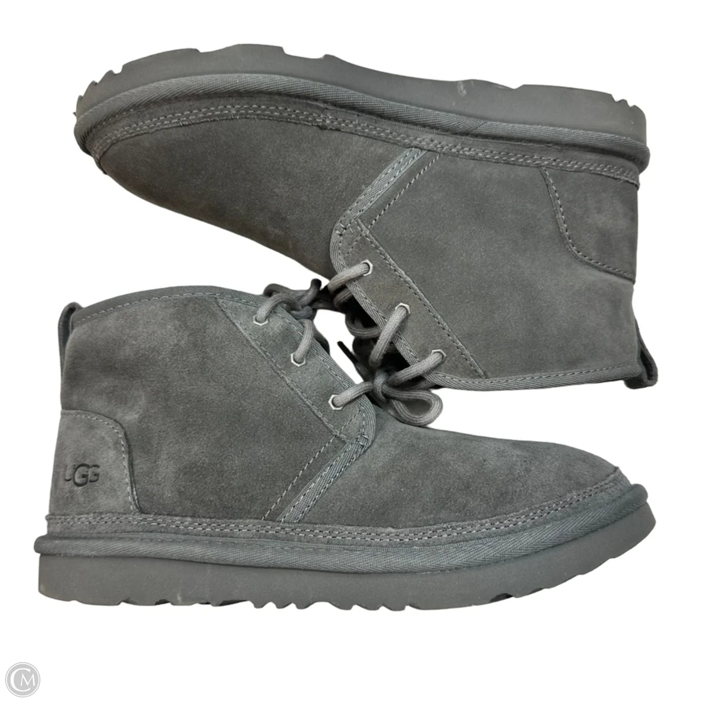 Boots Designer By Ugg In Grey, Size: 38