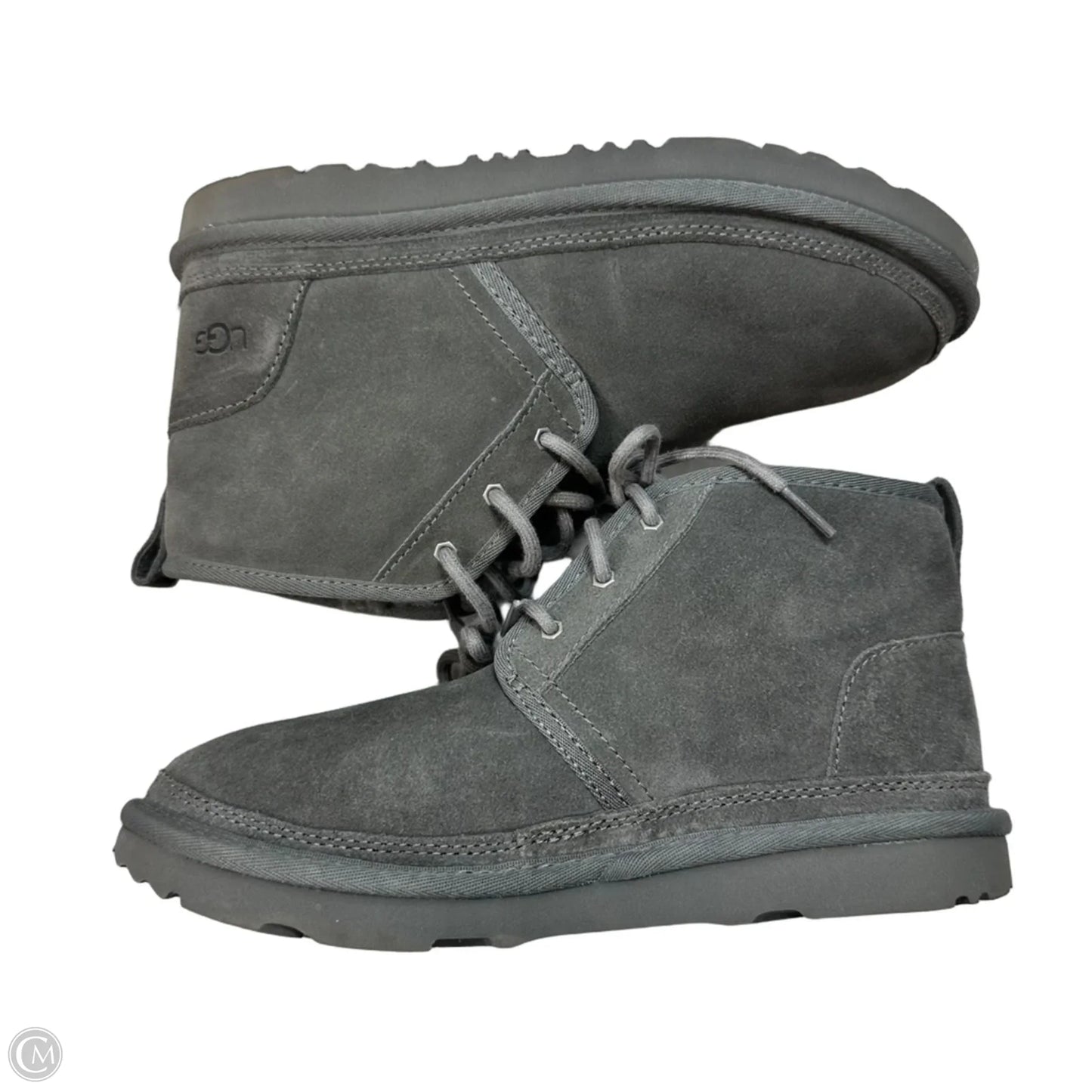 Boots Designer By Ugg In Grey, Size: 38