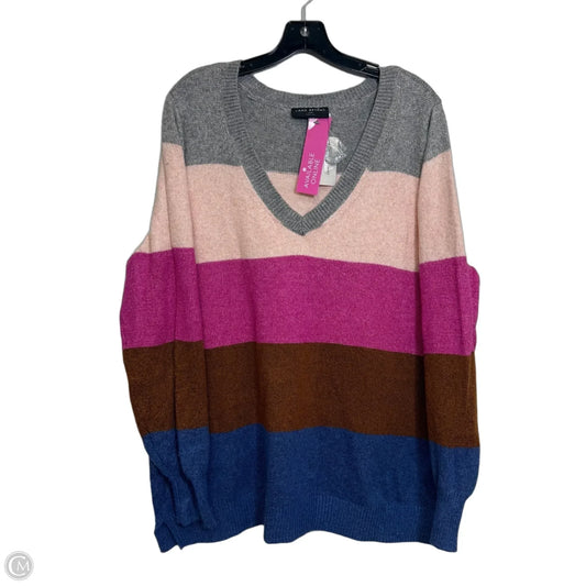 Sweater By Lane Bryant In Pink & Tan, Size: 18