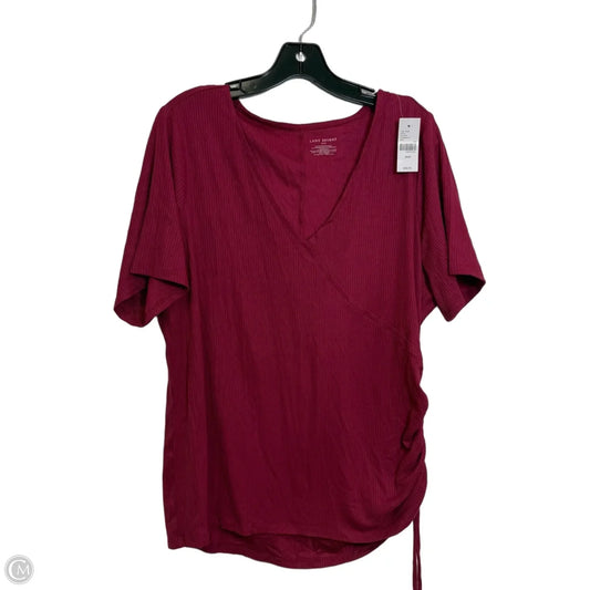 Top Short Sleeve By Lane Bryant In Red, Size: 18