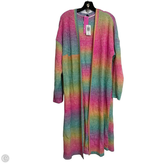 Cardigan By Torrid In Rainbow Print, Size: 2x