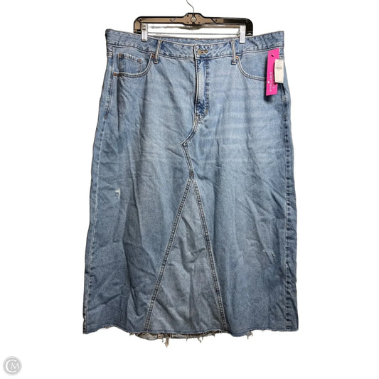 Skirt Maxi By Old Navy In Blue Denim, Size: 20