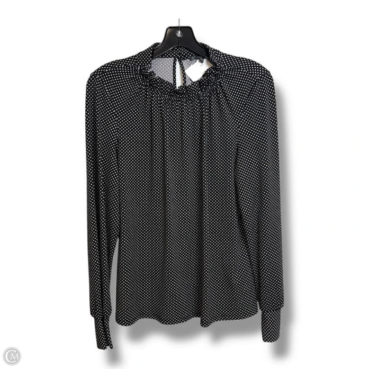Top Long Sleeve By Adrianna Papell In Polkadot Pattern, Size: M