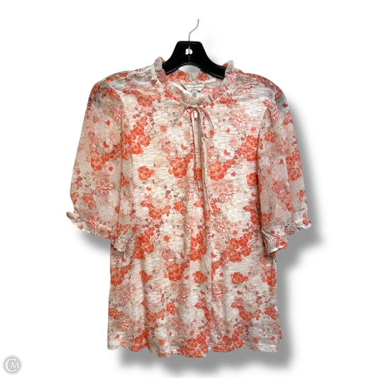 Top Short Sleeve By Lucky Brand In Coral, Size: M