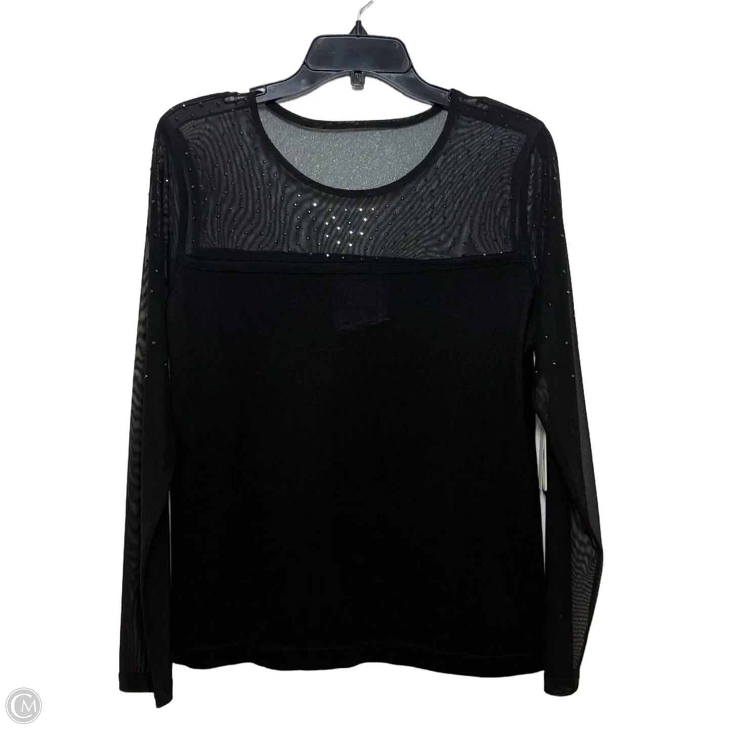 Top Long Sleeve By Clothes Mentor In Black, Size: L