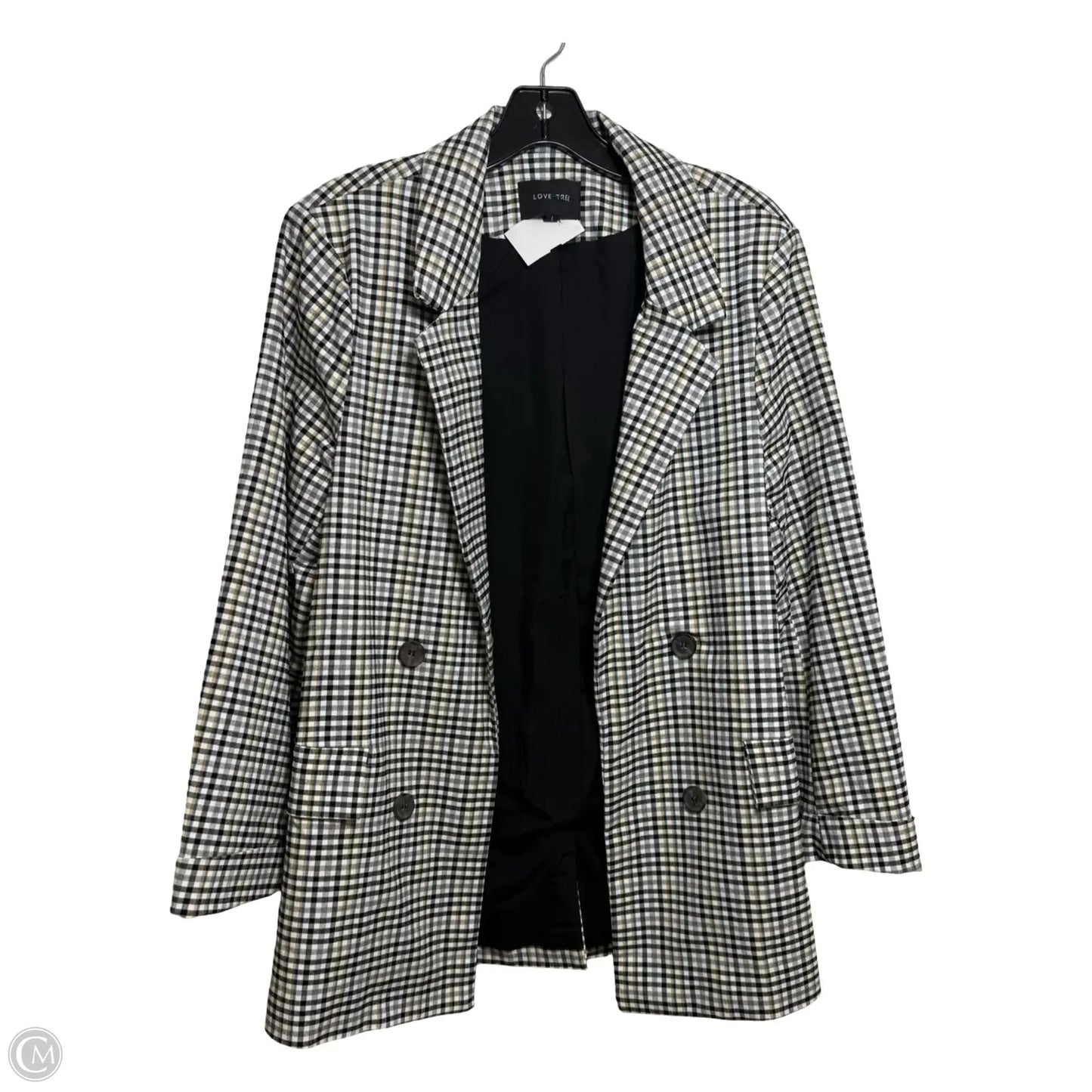 Blazer By Love Tree In Plaid Pattern, Size: L