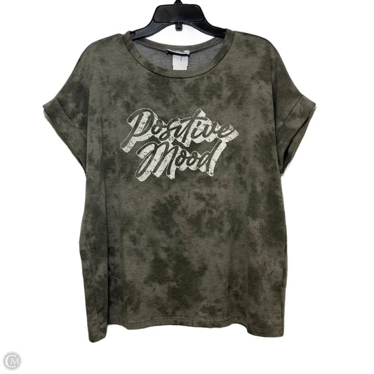 Top Short Sleeve By Gilli In Grey, Size: L