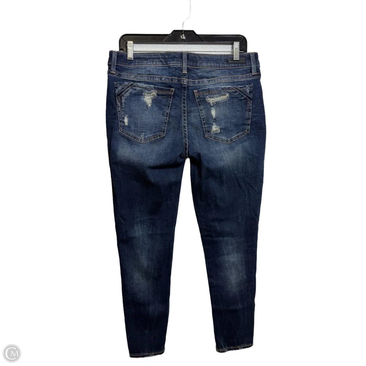 Jeans Cropped By Buckle Black In Blue, Size: 8