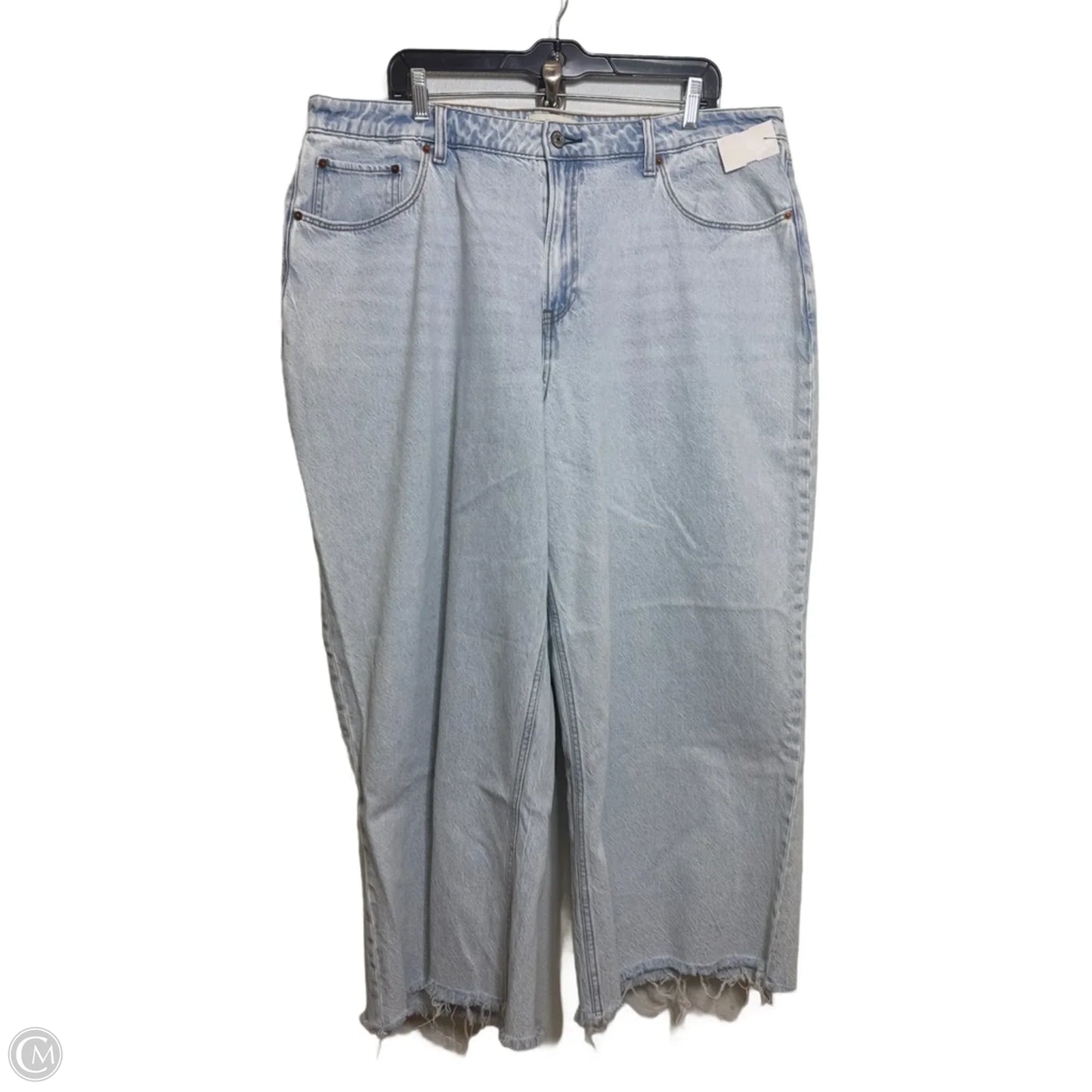 Jeans Cropped By Abercrombie And Fitch In Blue Denim, Size: 18