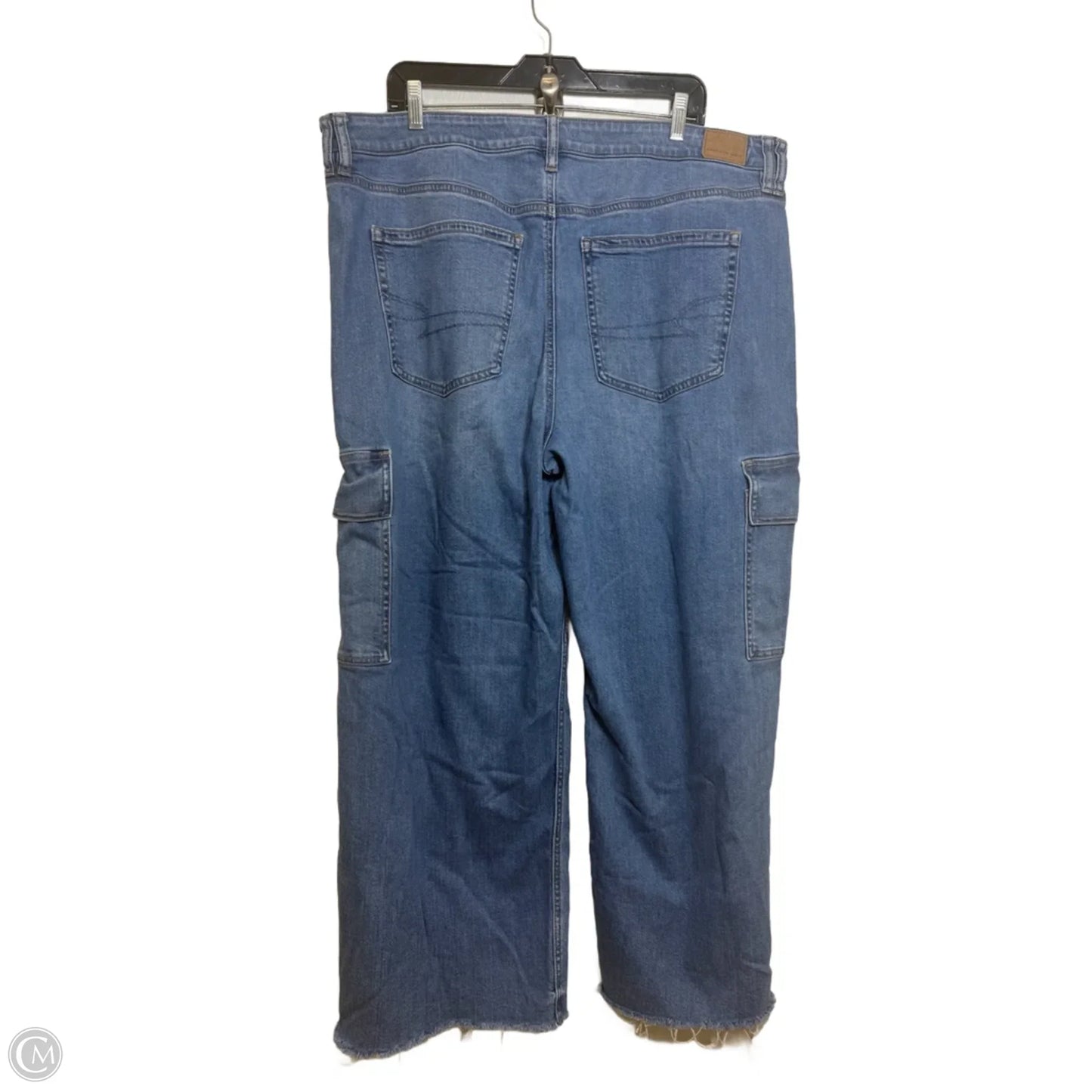 Jeans Wide Leg By American Eagle In Blue Denim, Size: 20