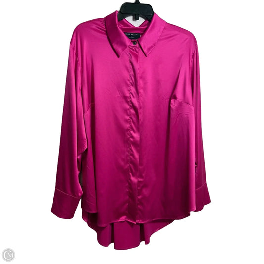 Blouse Long Sleeve By Lane Bryant In Pink, Size: 3x