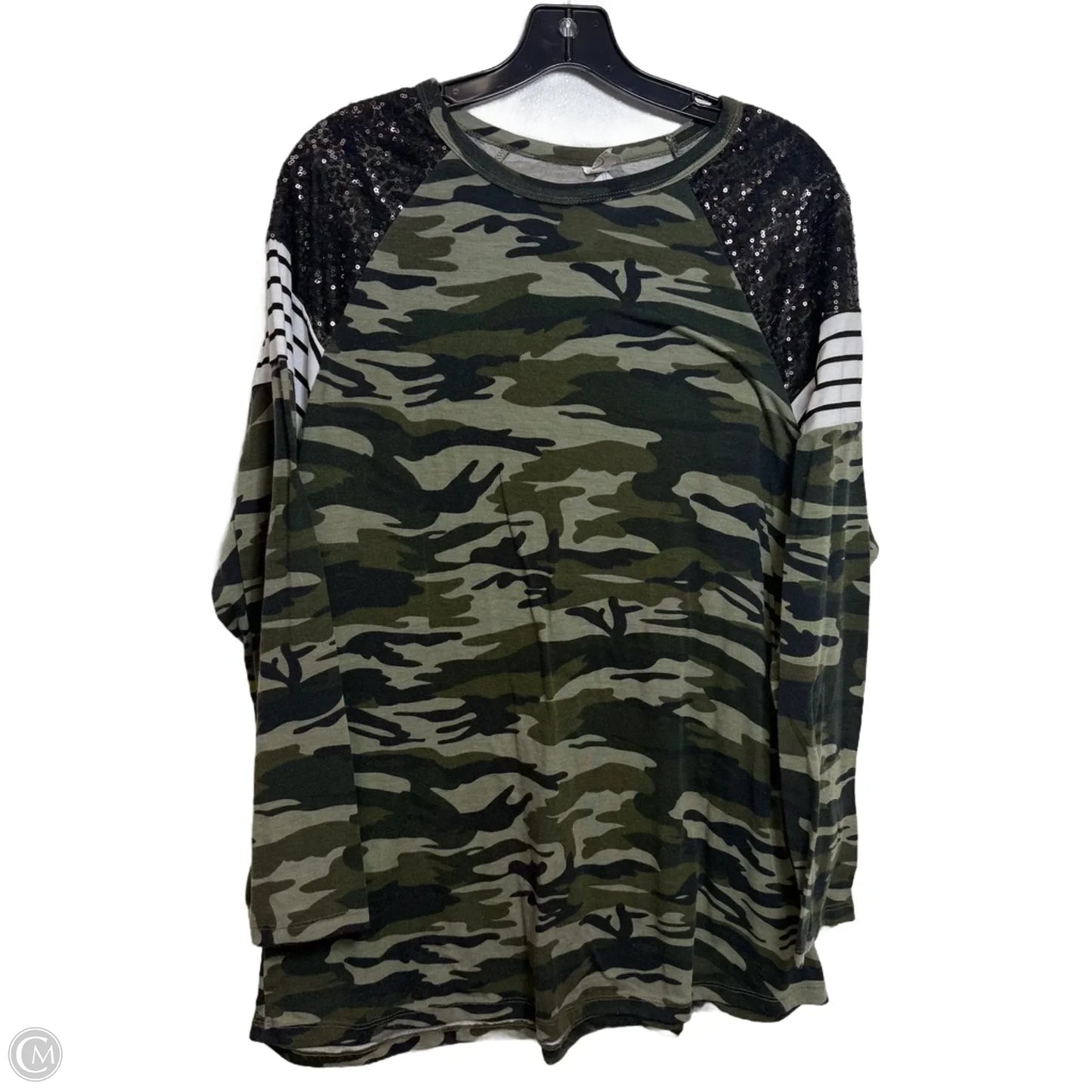 Top Long Sleeve By Clothes Mentor In Camouflage Print, Size: 2x
