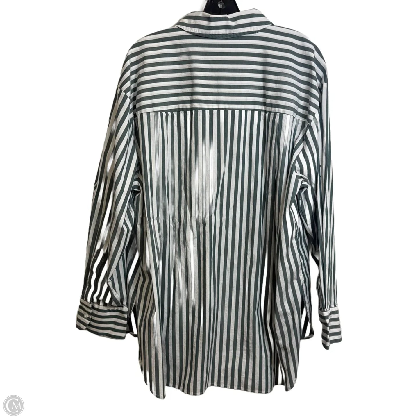 Blouse Long Sleeve By Lane Bryant In Striped Pattern, Size: Xl