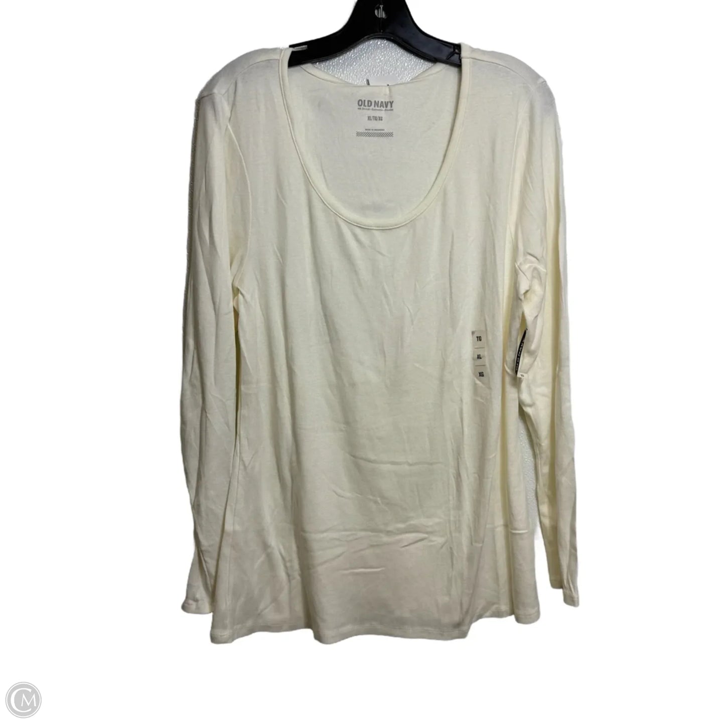 Top Long Sleeve By Old Navy In Cream, Size: Xl