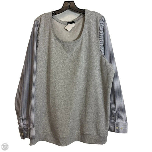Top Long Sleeve By Lane Bryant In Grey, Size: Xl