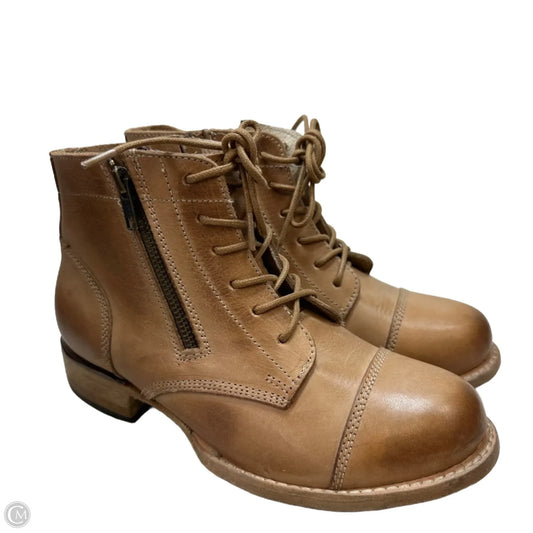 Boots Ankle Heels By Freebird In Tan, Size: 8