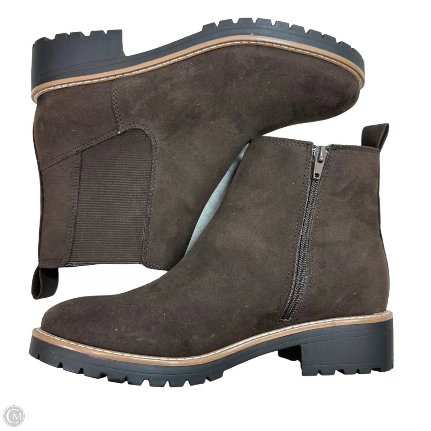 Boots Ankle Heels By Kensie In Brown, Size: 10